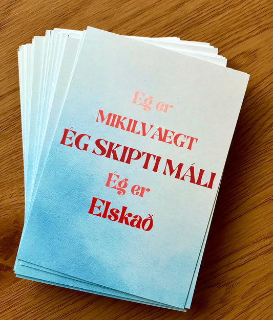 Affirmation Cards - Icelandic, 1st person, For all genders