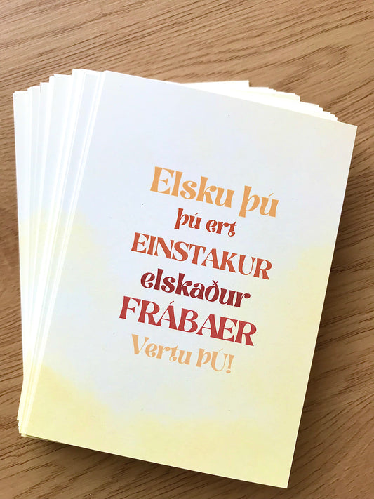 Affirmation Cards - Icelandic, 2nd person, For ALL genders